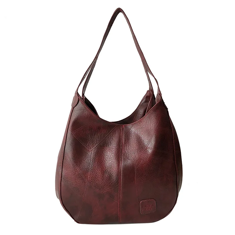 DCRYWRX Handbag Fashion Single Shoulder Diagonal Bag PU Leather Vintage Hobo Handbags Shoulder Bags Large Capacity Personality Handbag 