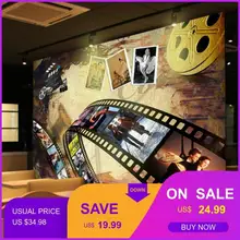 Пользовательский размер фото ностальгия Европейский Американский фильм фон стены лобби украшения дома гостиной кино Настенные обои