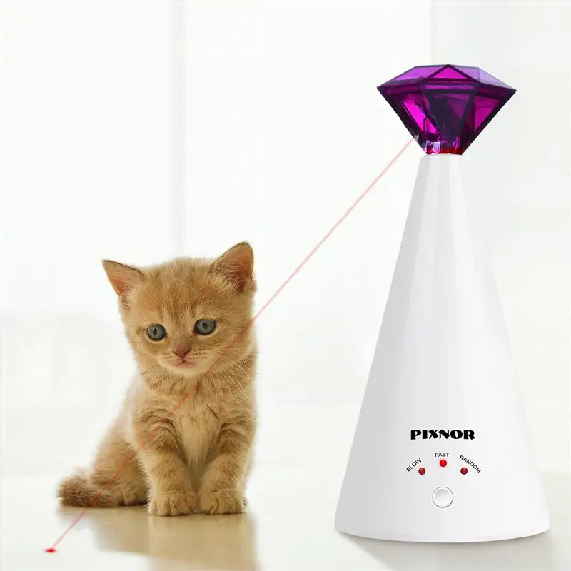 

Laser Cat Toy Interactive Cat Toy Diamond Laser Cat Toy Adjustable Rotating Pet Laser Pointer Pet Toy For Cat Pet Supplies