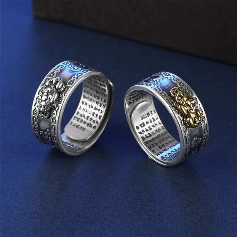 V. YA 8 мм кольцо из стерлингового серебра 990 пробы для мужчин, регулируемый размер, винтажные кольца-Амулеты, ювелирные изделия, лучший подарок