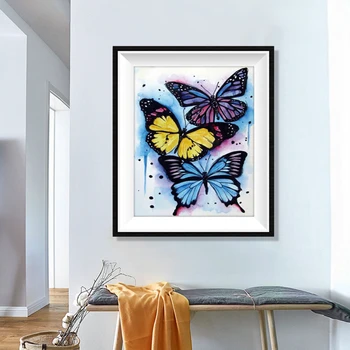 

5D DIY Diamond Painting Beautiful Butterfly Embroidery AB Drill Cross Stitch Canvas Lace Mosaic Needlework Home Decor Gift