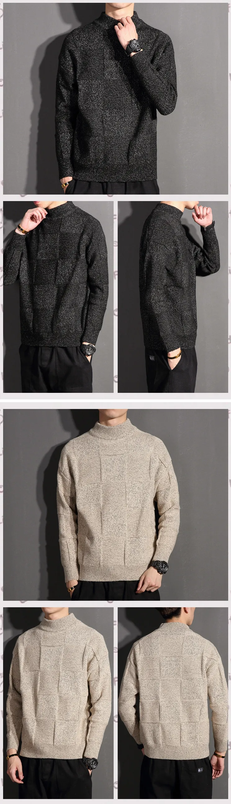 Men Cashmere Sweater Pullovers Casual Sweaters High Quality Men Large Size Outwear turtleneck Sweaters Winter Warm Sweaters