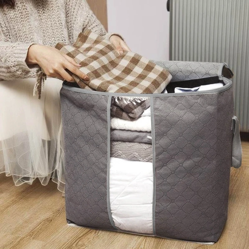 Постельные принадлежности сумка для хранения одежды домашняя складная сумка для хранения на молнии влагостойкие подушки одеяло Органайзер сумка Контейнер