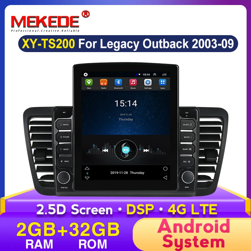 Автомагнитола 2DIN мультимедийный видеоплеер DSP навигатор GPS Android для Subaru Legacy Outback