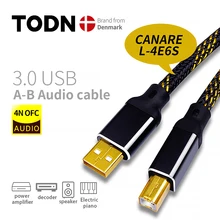 Canare HIFI kabel USB A-B DAC Alpha OCC cyfrowy AB Audio A do B wysokiej klasy kabel danych Hifi typu A do typu B tanie i dobre opinie TODN Mężczyzna Mężczyzna L-4E6S CN (pochodzenie) kable usb