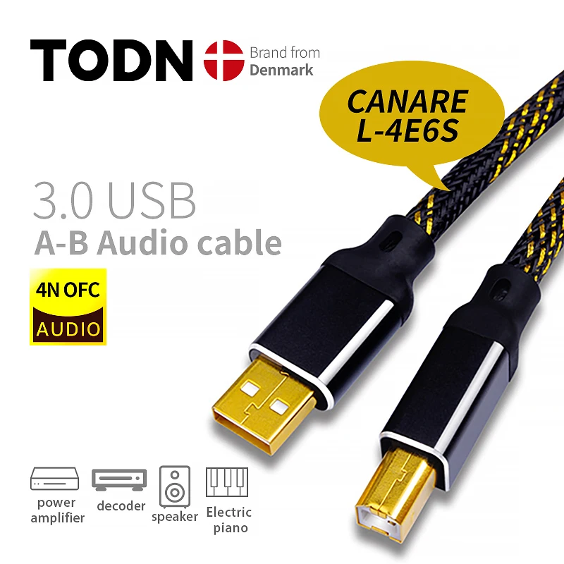 Cabo de Dados Hifi Usb Dac A-b Alpha Occ Digital ab Audio a para b High End tipo a para tipo b Cabo de Dados Hifi