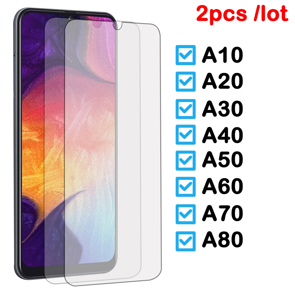 Закаленное стекло 2 шт./лот для Samsung Galaxy A20 A30 A40 A50 A60 A70 защитное A305F A405F A505F A6060 A705