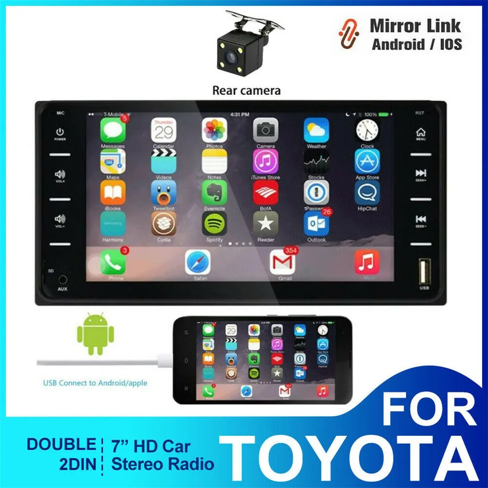 Автомагнитола 7 дюймов мультимедийный видеоплеер с GPS Wi-Fi Bluetooth MP5 для Toyota Corolla Camry