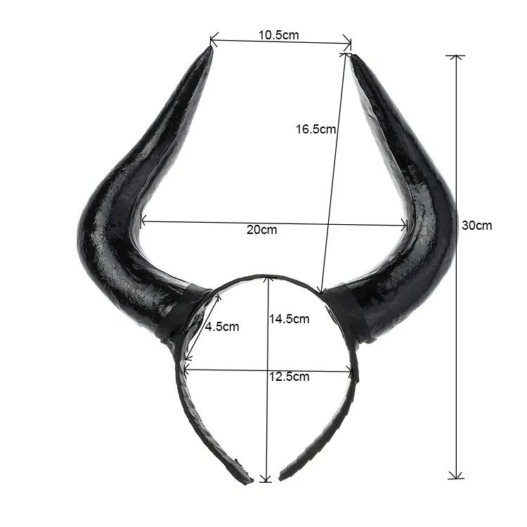 Unique Halloween Stereo Devil Horns Skull Headband Gothic Sheep Horn Headdress Hairband Cosplay Maleficent Pora Headwear