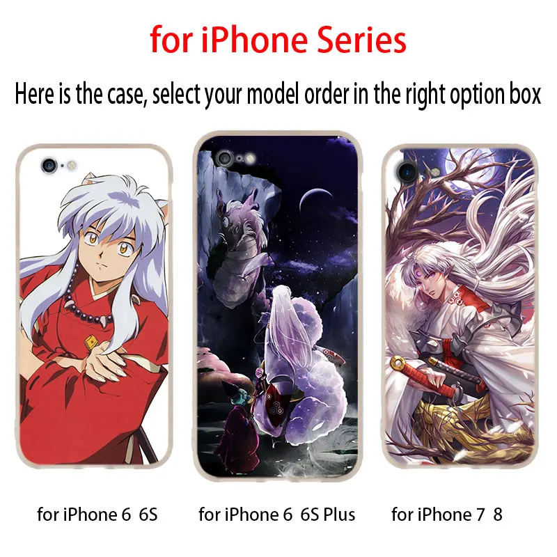 Мягкий чехол для iPhone 12 11 Pro X XS Max XR 8 7 6 Plus 5s SE 2020 S 1 Mini Cover Inuyasha Japan Anime|Бамперы| |