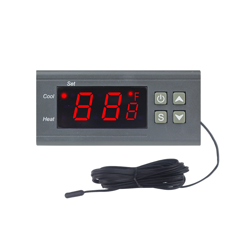 AC 220V Digital Temperaturregler Thermostat LED Control Temperatur Regler Kit DE 
