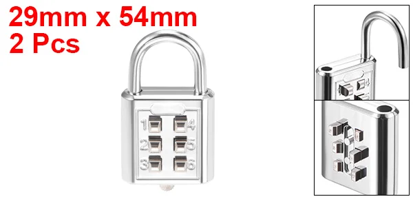 8-Digit Combination Padlock Push Button Lock for Locker Cabinet Red 2Pcs 