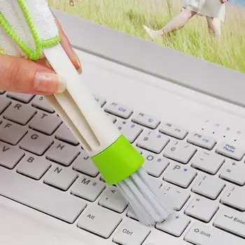

Multifunction Blinds Duster brush Washable Double Ended Home Air Vent Car Cleaner U0H6
