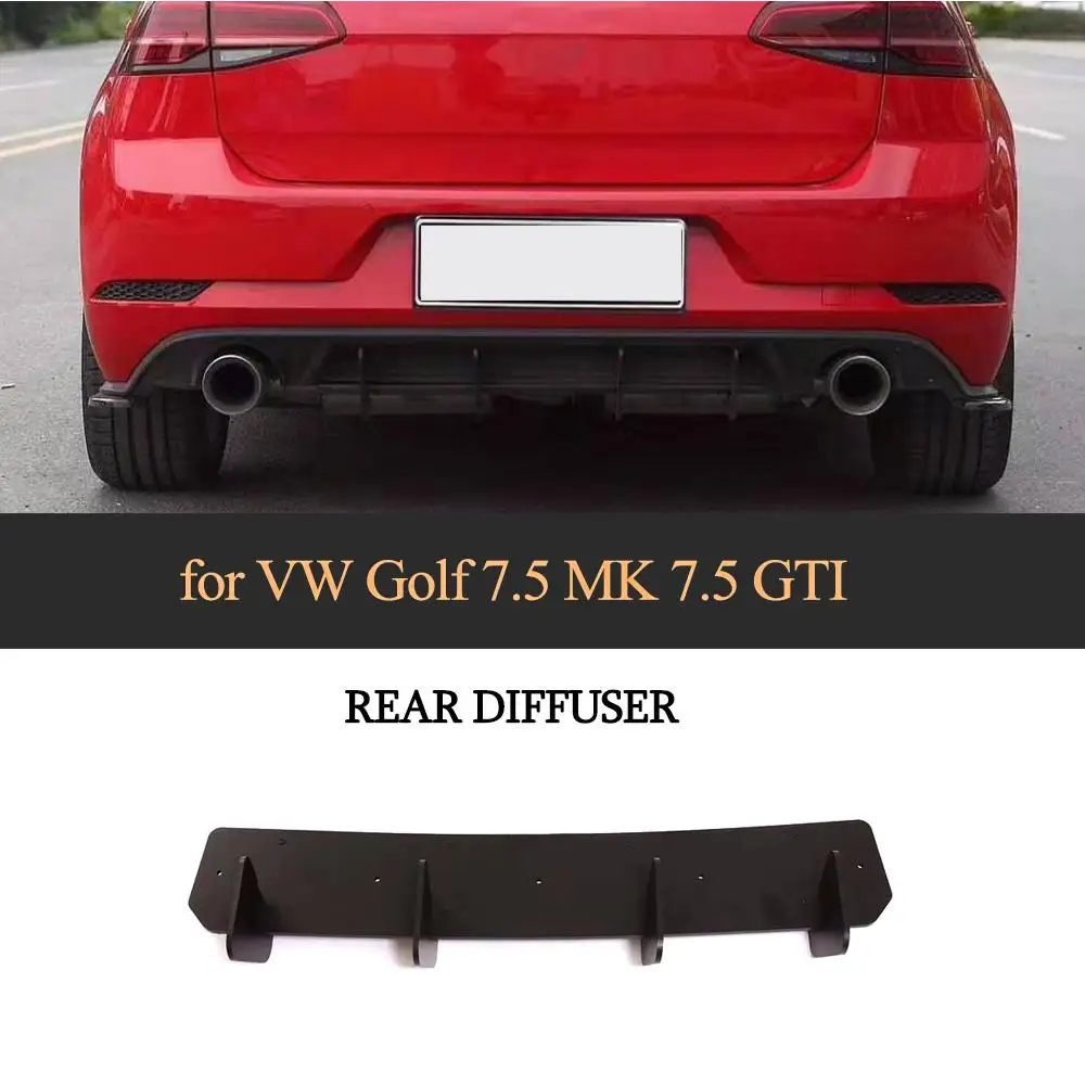 Матовый черный диффузор заднего бампера для VW GOLF 7/7,5 VII MK7/7,5 VII R Бампер- диффузор для губ - Цвет: Golf 7.5 GTI