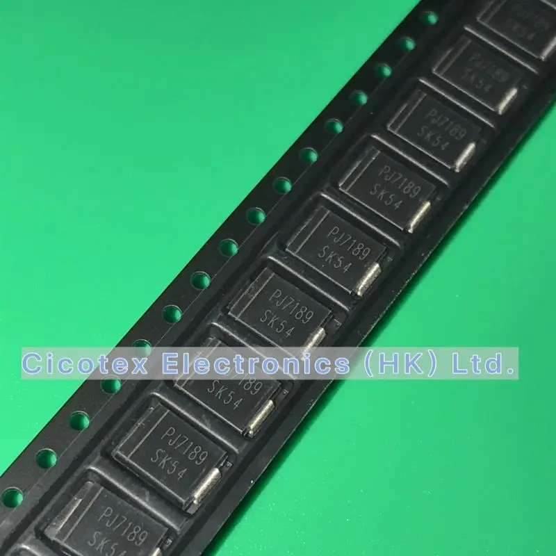 50 шт./лот SK54 SMD диоды и выпрямители SK54C SMC Schottky 5 0 ампер 40 вольт 120 IFSM DO214AB DO-214AB SS54 1N5824 |