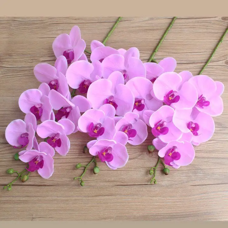 9-Heads Artificial Butterfly Orchid Latex 3Dprint Large Size Fake Phalaenopsis Silicon PU Real Touch Wedding Home Decor artificial plants artificial flowers artificial flower