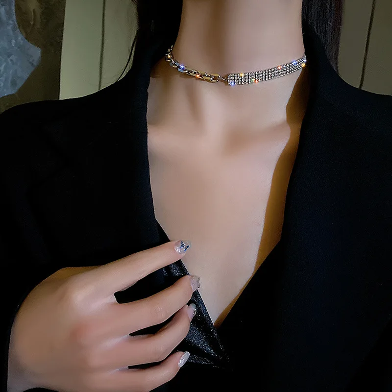 Zircon Hip Hop AAA Heart Tennis Necklace for Women Men Jewelry Bling Trendy Delicate Chain Necklace New Charms Gifts Accessories