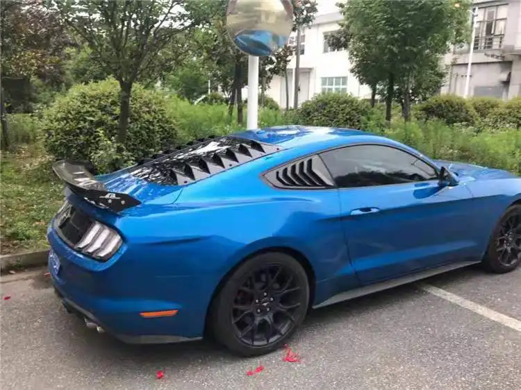 2 шт. ABS Материал заднего лобового стекла жалюзи Рамка литья Накладка для Fit Ford Mustang