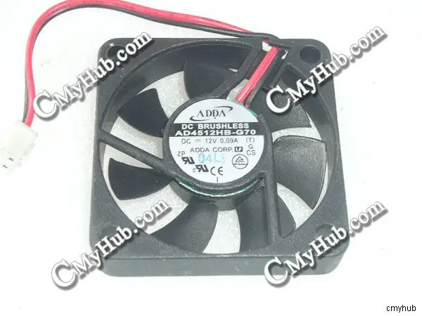 

For SANYO DENKI AD4512HB-G70 T DC12V 0.09A 4510 4.5CM 45mm 45x45x10mm 2Pin 2Wire Cooling Fan