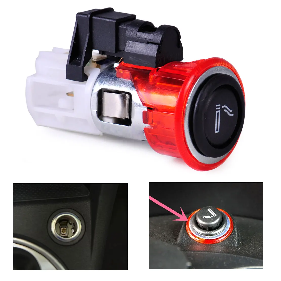 Beler 3Pin прикуриватель в сборе подходит для VW Beetle Golf GTI Jetta Passat Amarok Eos Sharan Tiguan Seat Ibiza Leon 1J0919309