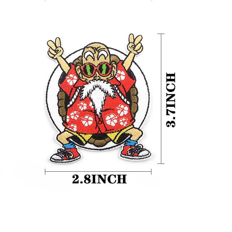 12 шт./лот Master Roshi аниме утюг на патчи для одежды DIY вышитые значки Аппликации лоскутное стикер украшения E0662