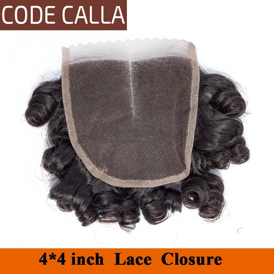 Надувные кудрявые волосы код Calla 4*4 из малайзии неповрежденные свободные Funmi