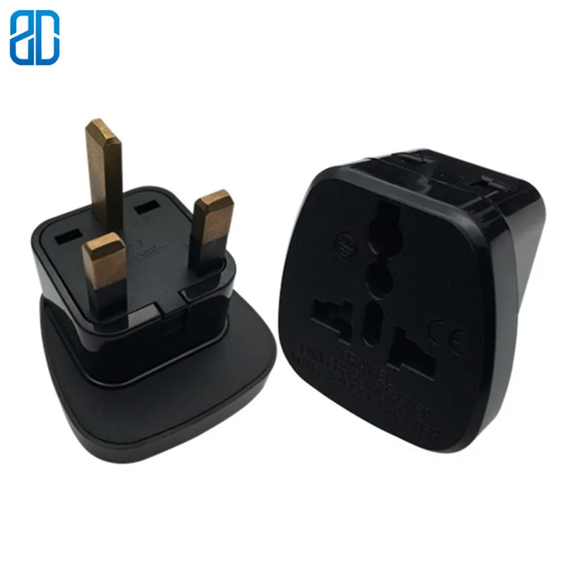 

1PCS UK British Travel Plug 3Pin Male to Female UK TO EU AU US UK Universal Plug Socekt AC Power Adapter Converter 13A 250V