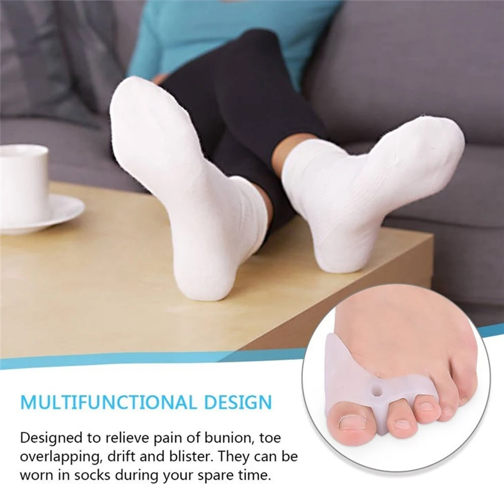 2Pcs Bunion Corrector Pain Relief Hammer Toe Separator with Forefoot Care Pads