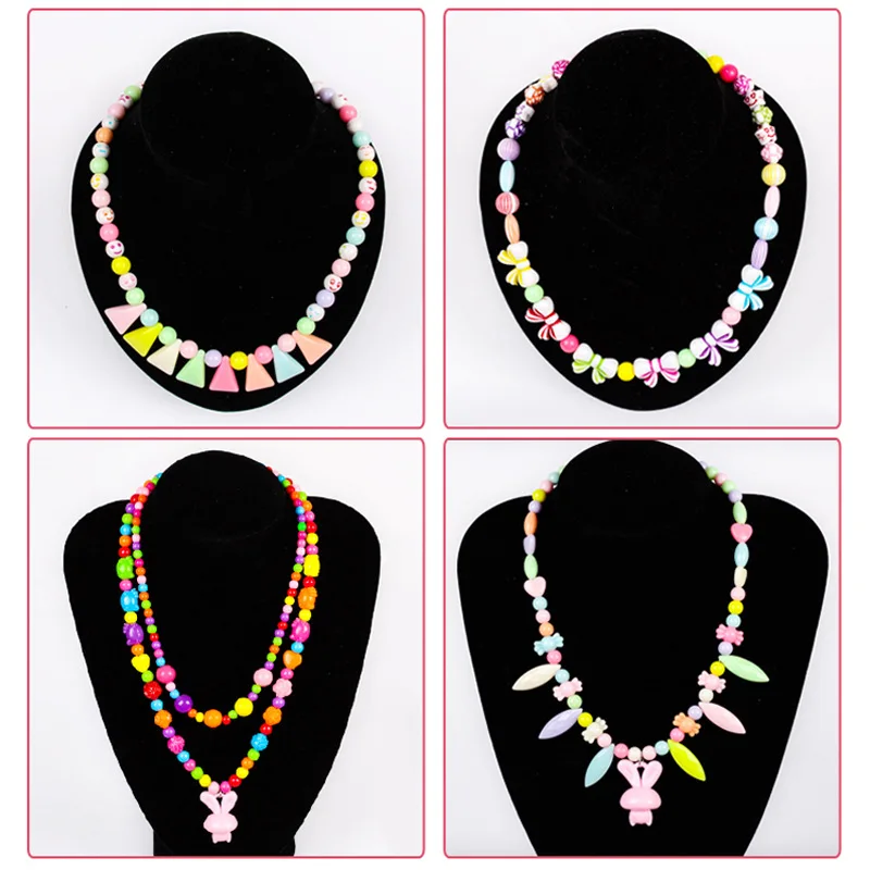 

[Buy 1 Take 1] Children DIY Bead Toy GIRL'S Wear Bracelets Necklace DIY Kindergarten Hand-made Material