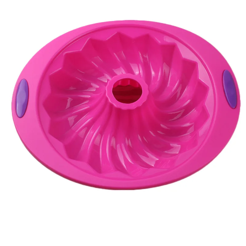 Big Round hollow Shape Silicone Butter Cake Mould Kitchen Baking Tools For Cakes Bakery Bakeware Mold cake plate 31 * 26 * 6cm