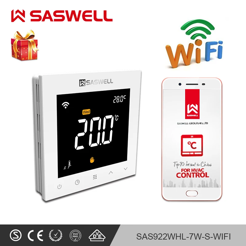 

SASWELL WiFi Thermostat Temperature Controller smartphone APP Water floor heating programmable Thermoregulatort
