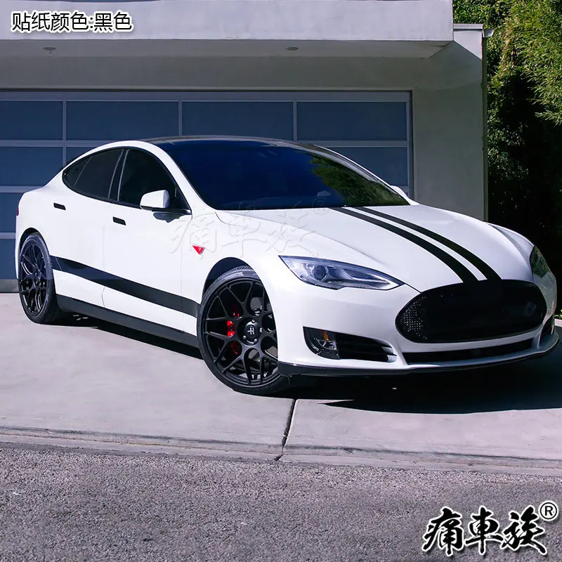 Автомобильные наклейки для моделей Tesla, модель X, наклейки для украшения с изображением цветка, модифицированные наклейки на тело - Название цвета: E2