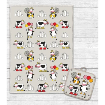 

Kitchen set Balls (towel 45x60, oven mitt 18x18) linen 50%, cotton 50%, 160g / m2 5180448