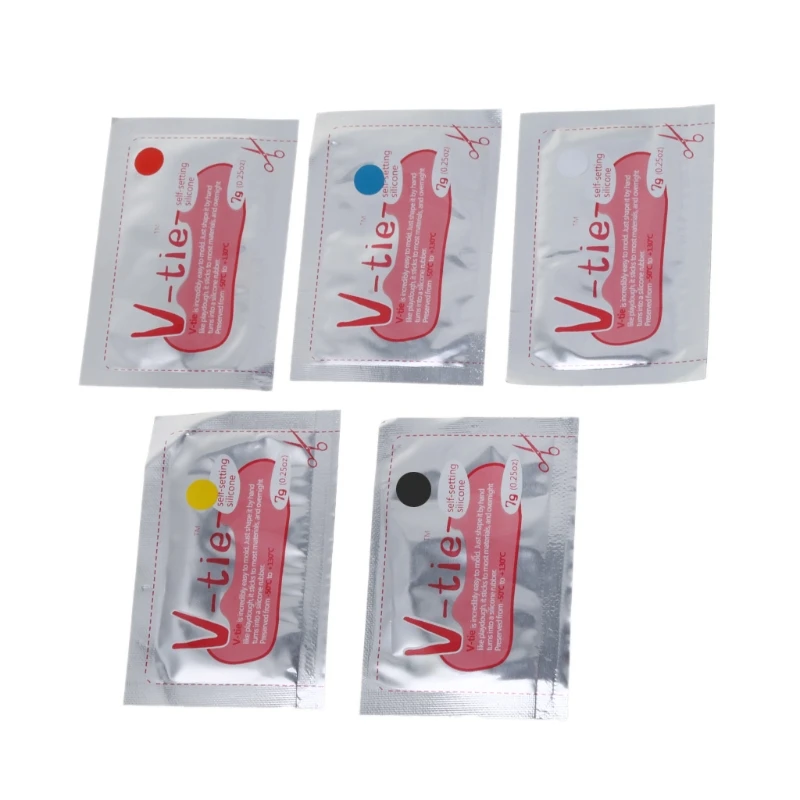 5 Pcs 5 Colors Liquid Silicone Heatproof Repair Mud DIY Universal Colorful Glue Drop Ship Support