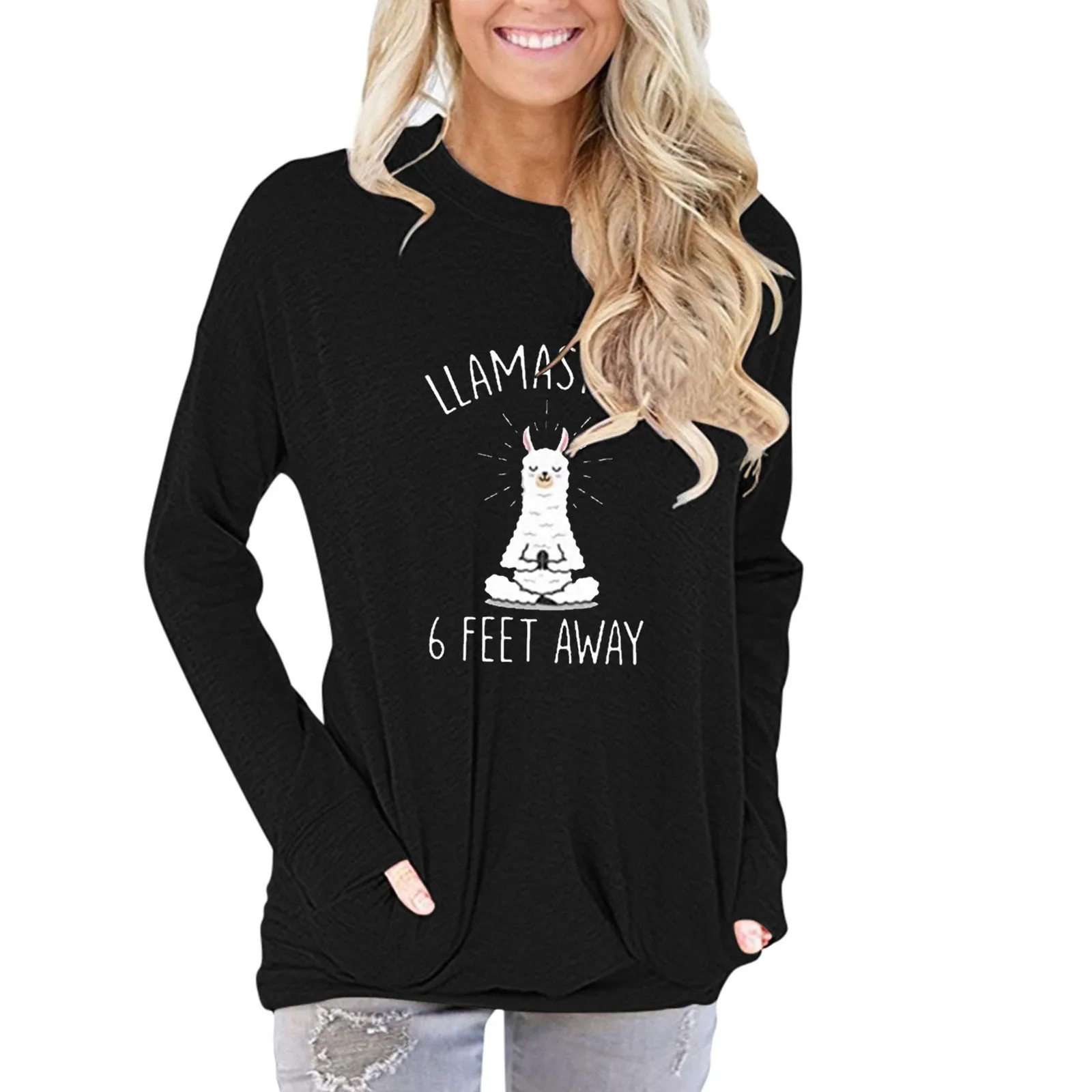 Fashion Blouse 2021 Women Long Sleeve Printed Casual O Neck Shirt Pockets Graphic Tops Blouse blusas mujer рубашка женская 1