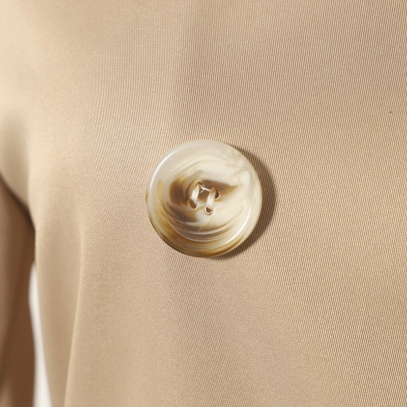 Autumn New Fashion Elegant Woman Trench Long Sleeve High Waist Double Breasted Button with Sashes Long Coats