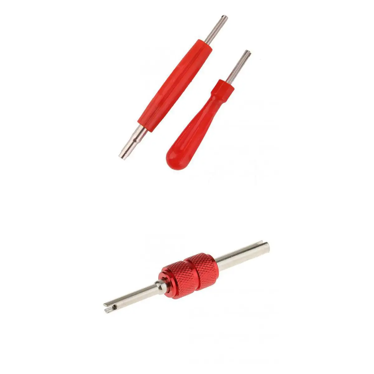 3 Pieces Universal Car Truck Valve Stem Core Remover Tire Tool Set Red