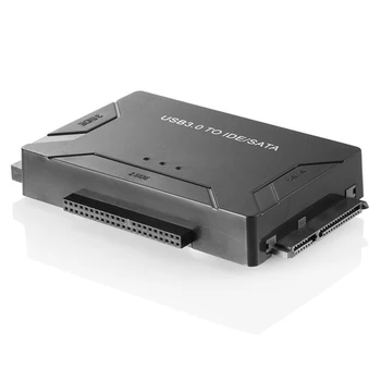 

SATA Combo USB IDE SATA Adapter Hard Disk SATA to USB3.0 Data Transfer Converter for 2.5/3.5/5.25 Optical Drive HDD SSD(EU plug)