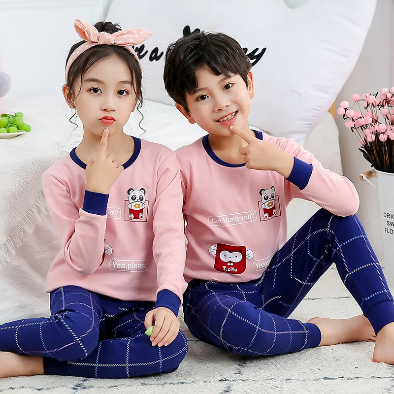 Sleepwear & Robes comfortable Kids Sleepwear Baby Girl Cotton Sets Boys Monster Dinosaur Homewear Pajamas Children Pyjamas Kids Nightwear 2-13Y Unisex Clothes nightgowns baby