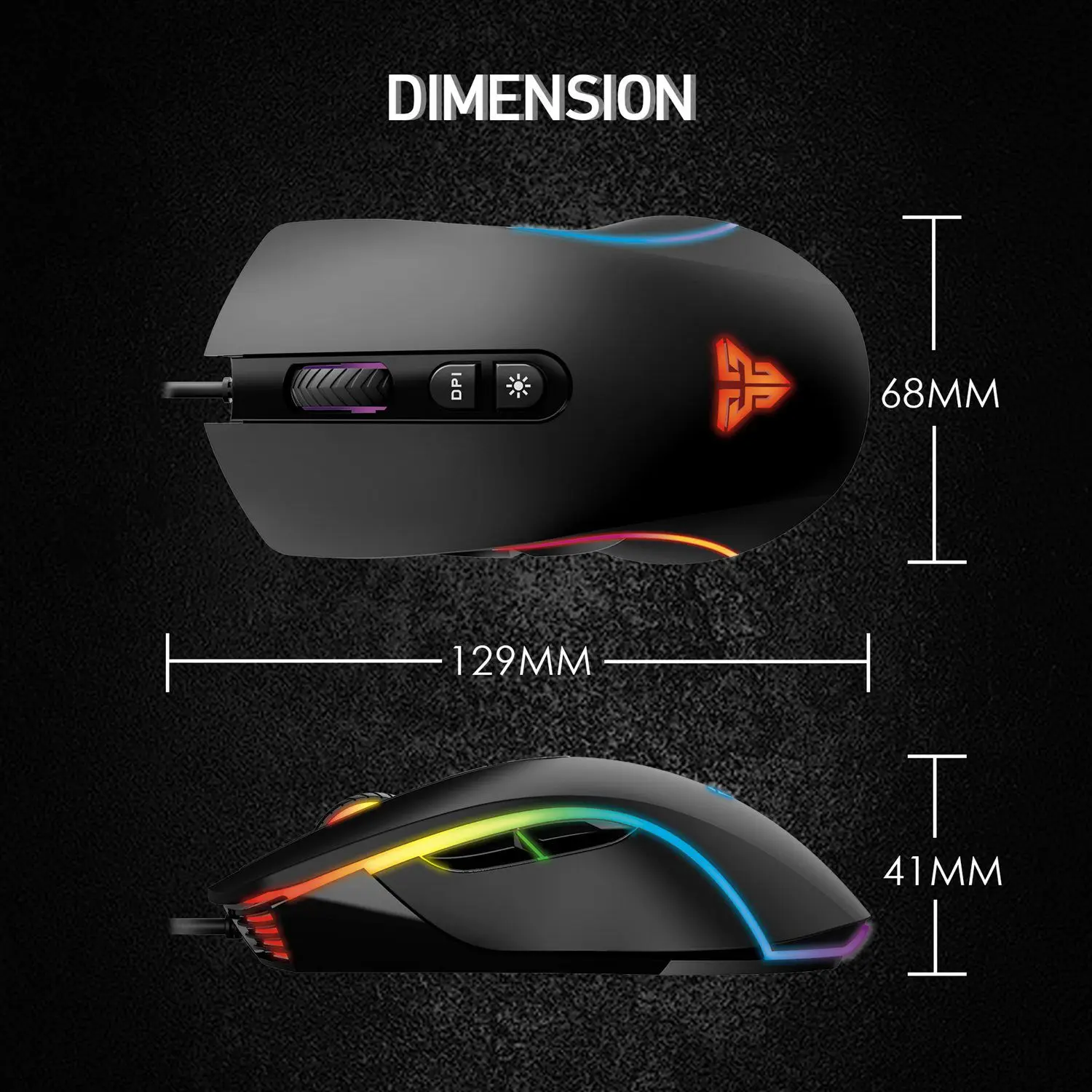 FANTECH X16 профессиональная игровая мышь 4200DPI регулируемая 6 кнопок макро кабель для