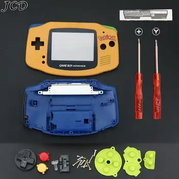 

JCD DIY Game Case Limited Edition Yellow Blue Housing Shell Cover Case Repair Replacement For GameBoy Advance for GBA console