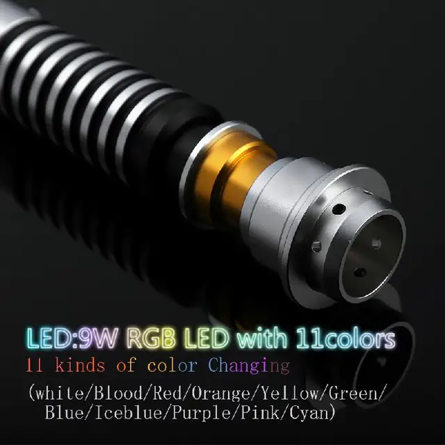 Led Lightsaber Luke Star Jedi Cosplay Light Saber With Voice Vader Sword Discoloration Metal Hilt Stick Luminous Lightstick 3