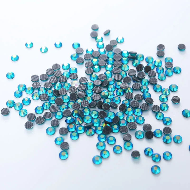 

DMC HotFix FlatBack Rhinestones light Emerald AB 1440PCS Crystal Glass Strass Hotfix Rhinestone wedding dress accessaries Crafts