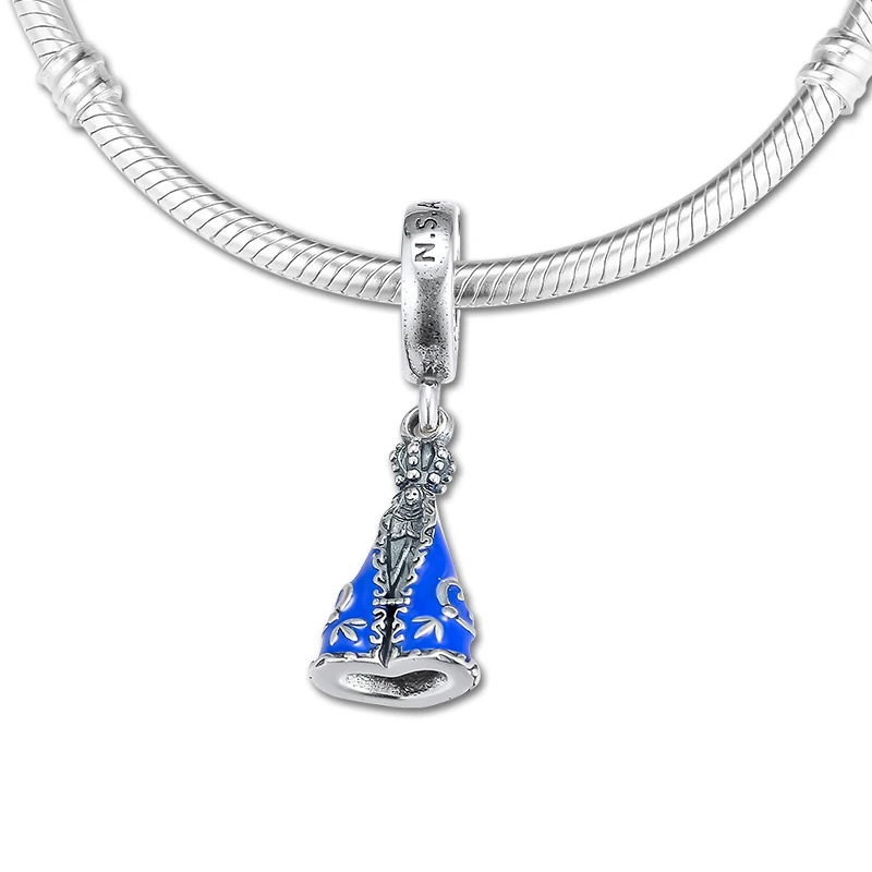 Подходит для Pandora шармы браслеты Nossa Senhora Aparecida Подвески бусины стерлингового серебра 925 пробы-ювелирные изделия