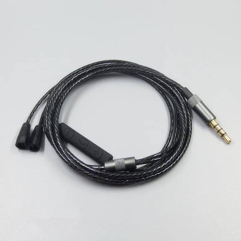 For Sennheiser IE8 IE8i IE80 Earphone 3 5mm Wired Earphones Cable Detachable Replacement Headphone Cord In line Control w Mic