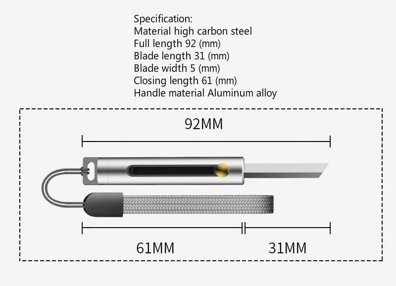 Mini Portable Folding Knife Art Utility Knife Kawai Stainless Steel Stationery Knife Cute Box Paper Cutters For Home Best Gift