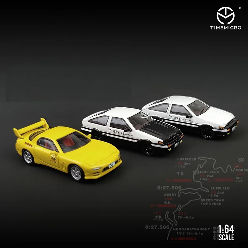 

Модель автомобиля Timemicro 1:64 Dream srseries Initial D Toyota AE86 Mazda RX-7