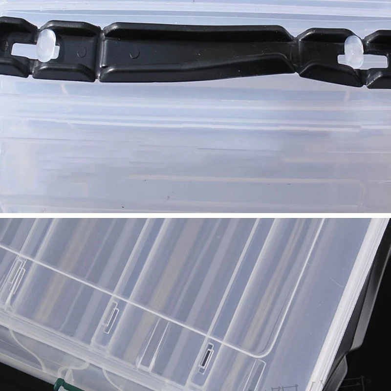 Transparent Fishing Box Double Sided Plastic Baits Lure Case Fly Fishing Tackle Storage Container Fishing Supplies Accessories