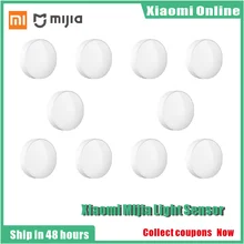 1-10 pces xiaomi mijia inteligente sensor de luz zigbee 3.0 detecção de luz ligação inteligente à prova dwaterproof água usado com xiaomi gateway 3