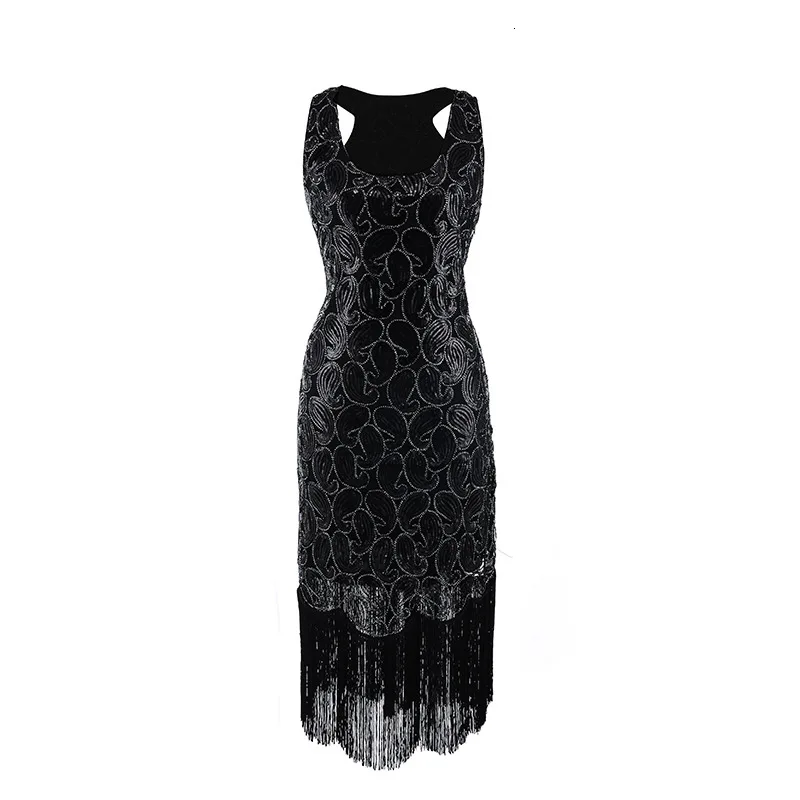 Spring Autumn Black Sleeveless Sequins Dress 2018 Sexy Bodycon Sheath Gold Pattern O-Neck Party Dresses Nightclub Vestidos (4)